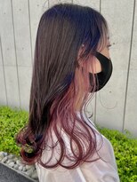 アクアオモテサンドウ(ACQUA omotesando) *インナーカラーピンクベージュポイントカラーピンクラベンダー