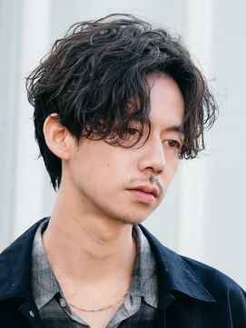 フィフス 渋谷(fifth) 渋谷大人波巻きシャドウルーズパーマセンターパートビジネスヘア