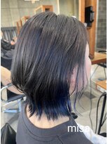 アーサスバイヘッドライト 土気あすみが丘店(ursus by HEADLIGHT) 透け感ネイビーインナー×インナーボブ