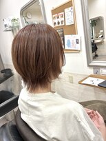 ヘアアンドメイク 心座(hair&make)&nbsp;大人ショートウルフ×ピンクカラー髪質改善