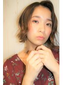 切りっぱなし×くせ毛風ボブ☆