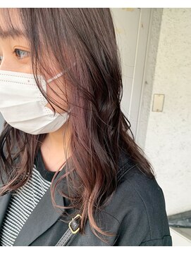 エミュー(emue) イヤリングカラー×うる艶カラー〈ラベンダーグレージュ〉木ノ下