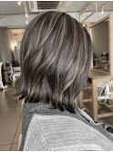 切りっぱなしバレイヤージュ