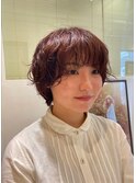 ショートパーマ/チェリーブラウン