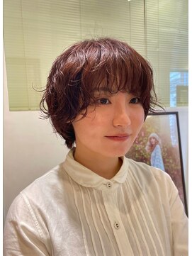 ディフィーノ 赤坂(DIFINO) ショートパーマ/チェリーブラウン