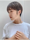 前髪ピンクベージュマチルダボブ【錦糸町/ショート】