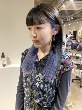 エト 梅田(eto) ブルーのインナーカラー