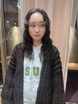 ジェノ(JENO by apish) なみまきパーマ/切りっぱなしボブ/ピンクブラウン/美髪