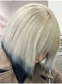 ホワイトベージュデザイン[新宿駅/イメチェン/レッドブラウン]