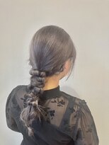 アッシュ 下丸子店(Ash) ハイトーンシルバーヘア可愛いイベントヘアアレンジ