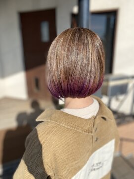 ヘアー キューブ フィール 都町店(hair cube feel) ボブ＆裾カラー