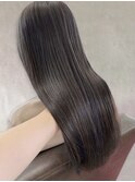 艶感 髪質改善カラー大人可愛いグレージュロング