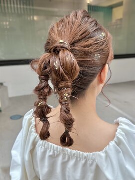 ヘアーメイクオズ(hair make O/S) お呼ばれヘア☆結婚式/金箔/個性派/ヘアアレンジ