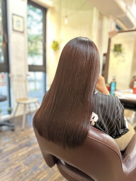 クラウドヘアー CLOUD HAIR 縮毛矯正×艶髪×ダークブラウン  20代30代40代 l16