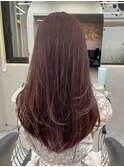 ピンクブラウンがより引き立つザクザクレイヤー