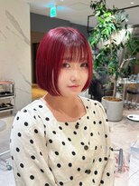 ウノプリール 西梅田ハービスプラザ店(uno pulir)&nbsp;【JUNYA HANDA】顎ラインボブ×チェリーピンク