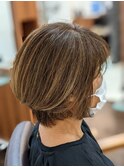 絶壁解消/ひし形/大人可愛い/斜めバング/30代40代/ミセスヘア10A