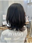 人気の大人可愛い◎小顔くびれミディアムレイヤー◎韓国風巻き