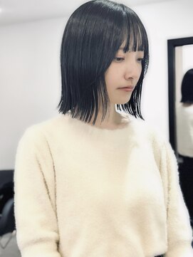 ジェムヘアスタジオ 平塚西口店(Gem Hair Studio) Gem Hair Studio 姉崎　艶髪ぱつっとボブ