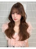 【votan坂本早苗】抜け感ぱっつん前髪/暖色ブラウンカラー