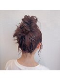 無造作おだんごアレンジ