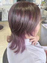 オッジ ヘアー 深谷店(Oggi Hair)&nbsp;ウルフ　×    グレープパープル　　10月