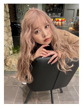 ガルボヘアー 桟橋店(garbo hair) ミルクティーベージュ　ハイトーン　高知美容室