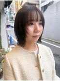 ◯ぷつっとボブ×顔まわりレイヤー
