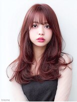 ダル 渋谷/表参道(DAL.)&nbsp;ボルドーカラー艶カラーレイヤーカット顔周りレイヤー