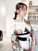 キッカ(kicca) 卒業式ヘア/編みおろし/編み下ろしアレンジ/袴ヘア/ヘアアレンジ