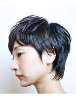 ヘア デザイン リスク(HAIR DESIGN RISK) 【RISK 高橋勇太】カットが上手い モードな黒髪ベリーショート