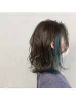 タグ(#tag)&nbsp;#アッシュブラウン×インナーブルーボブ