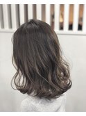 ハイライト/グレージュ/フェイスフレーミング