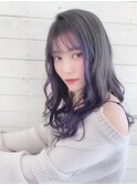 【Demi hair】デザインブリーチ×ラベンダーアッシュグレー