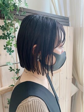 フレア 心 武庫之荘(flare) 前下がりパッツンボブ