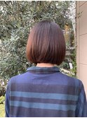 つやつや前下がりボブ