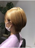 髪質改善ダブルカラー×ショート【藤沢】