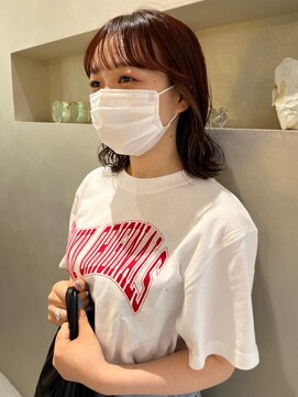 リィベ(Liibe) guest snap #レッドカラー#ワイドバング#インナーカラー