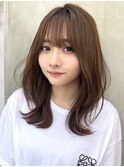 大人可愛い20代30代40代小顔ヘア原宿表参道ココアベージュ