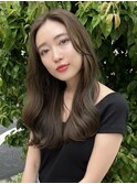 (韓国風/くびれヘア/縮毛矯正/前髪/韓国レイヤー/小顔)