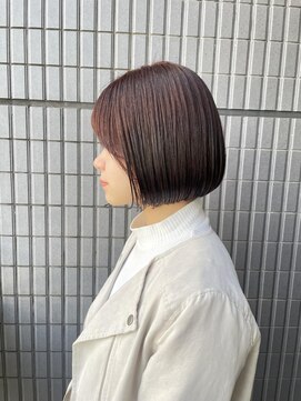 アオ(AO。) 内におさまるボブ/内巻きボブ/暖色カラー/顎ラインボブ/横浜