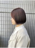 内におさまるボブ/内巻きボブ/暖色カラー/顎ラインボブ/横浜