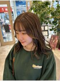 顔まわりレイヤー×オリーブカラー