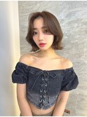 イメチェン外ハネボブ美髪ワイドバングミディアム縮毛矯正韓国
