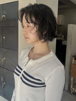 ヘアー アイス ルーチェ(HAIR ICI LUCE) ボブパーマ/センターパート/韓国風/上田