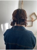 ヘアアレンジ／ツインテール／ヘアセット／ツインリボン
