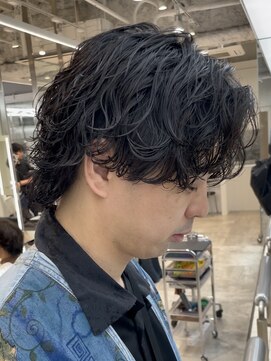 フィフスパーク(fifth PARK) 渋谷サーフカール波巻きスパイラルパーマメンズボブウルフカット