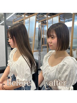 ヘアサロン ドットプラス 町田店(dot. plus) くびれヘア/アプリコットオレンジ/ハイライトカラー/町田