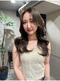 ゆるくびれロング×透けブラウン