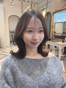 ロンドアベニール 北千住(Lond avenir) ミディアムレイヤーカット/レイヤー/顔周り/韓国/髪質改善北千住